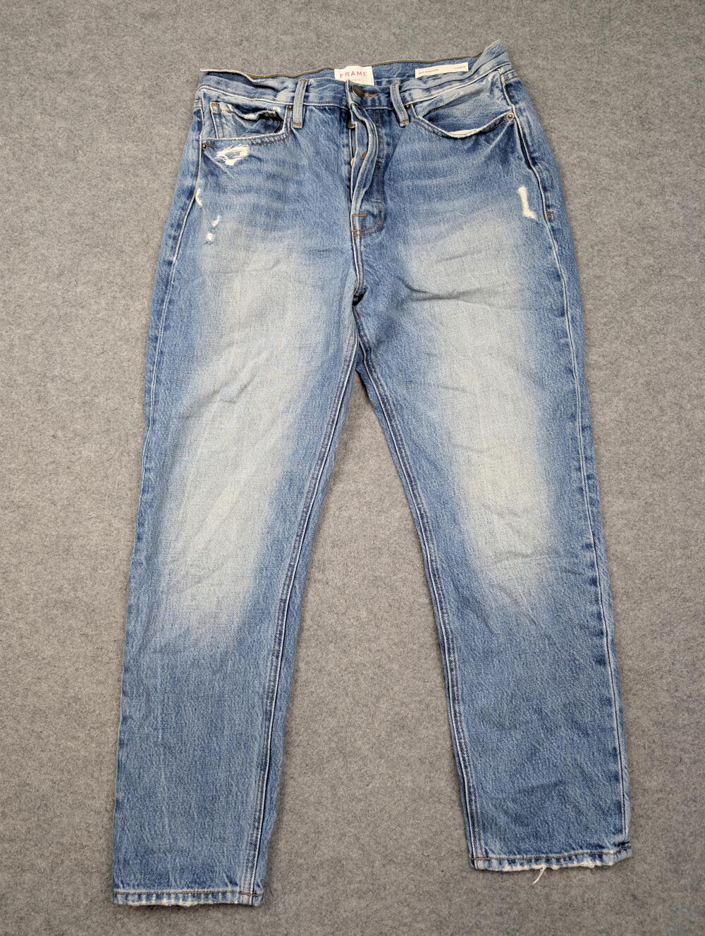 Frame Le Original Re-Release Jeans Womens 28x26 Blue Light Wash Straight Denim